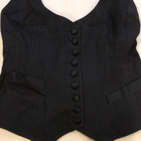 Nanette Lepore  black tuxedo halter vest - Picture 2 of 9